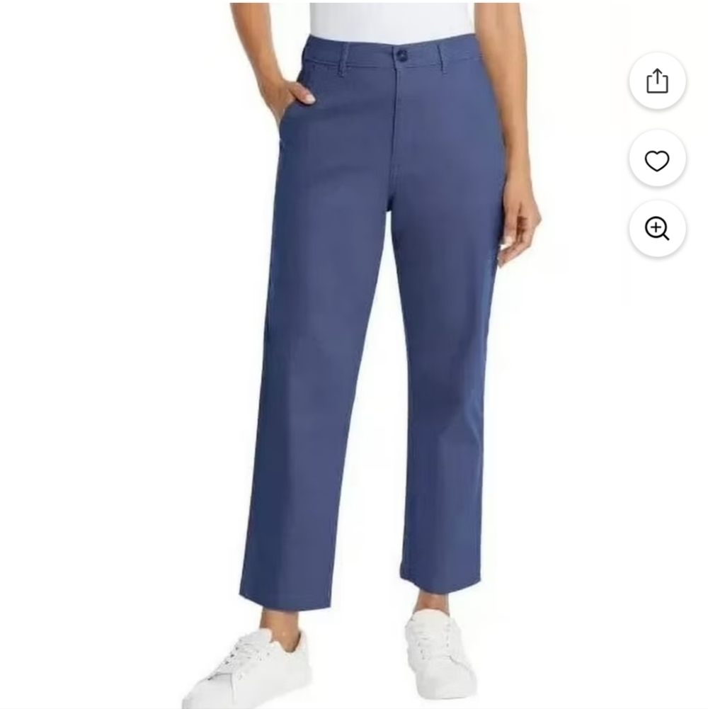 New‎ G.H. Bass & Co. Ladies' Chino Pants Ankle Length, Blue